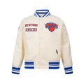 NBA NEW YORK KNICKS RETRO CLASSIC BIG BOY'S RIB SATIN JACKET - MEN'S XL