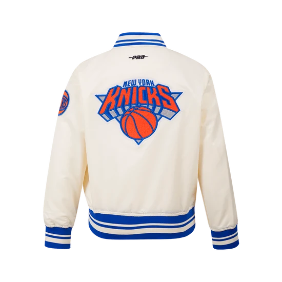NBA NEW YORK KNICKS RETRO CLASSIC BIG BOY'S RIB SATIN JACKET - MEN'S XL