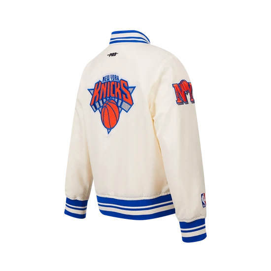 NBA NEW YORK KNICKS RETRO CLASSIC BIG BOY'S RIB SATIN JACKET - MEN'S XL