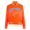 Pro Standard Men's New York Knicks Orange Big Logo Satin Jacket - XL