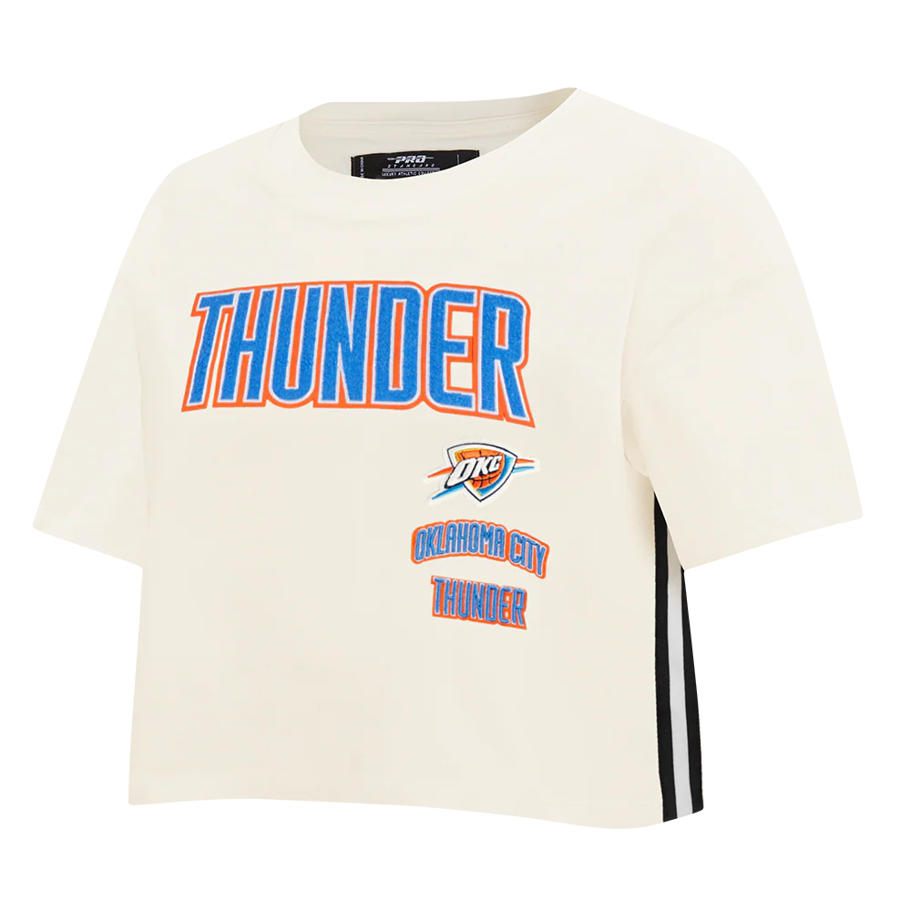 NBA OKLAHOMA CITY THUNDER RETRO CLASSIC WOMEN'S BOXY TEE- SIZE: MED