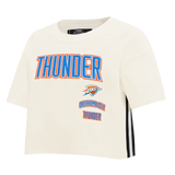 NBA OKLAHOMA CITY THUNDER RETRO CLASSIC WOMEN'S BOXY TEE- SIZE: MED