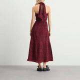 Damson Madder Mia Midi Dress - Red Plaid -Size 4