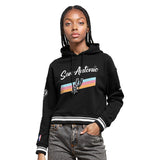 NBA SAN ANTONIO SPURS CITY EDITION 25-26 WOMEN'S RIB FLC CROPPED PO HOODIE-SIZE: LG