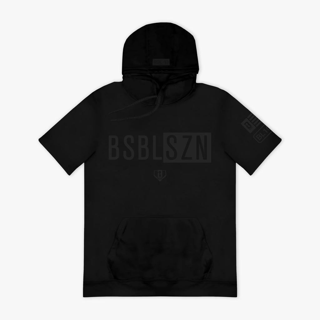 BSBL-SZN Short Sleeve Youth Hoodie V3- Blackout - YM