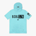 Baseball Lifestyle 101-BSBL-SZN Youth Short Sleeve Hoodie V3 Blue-YM