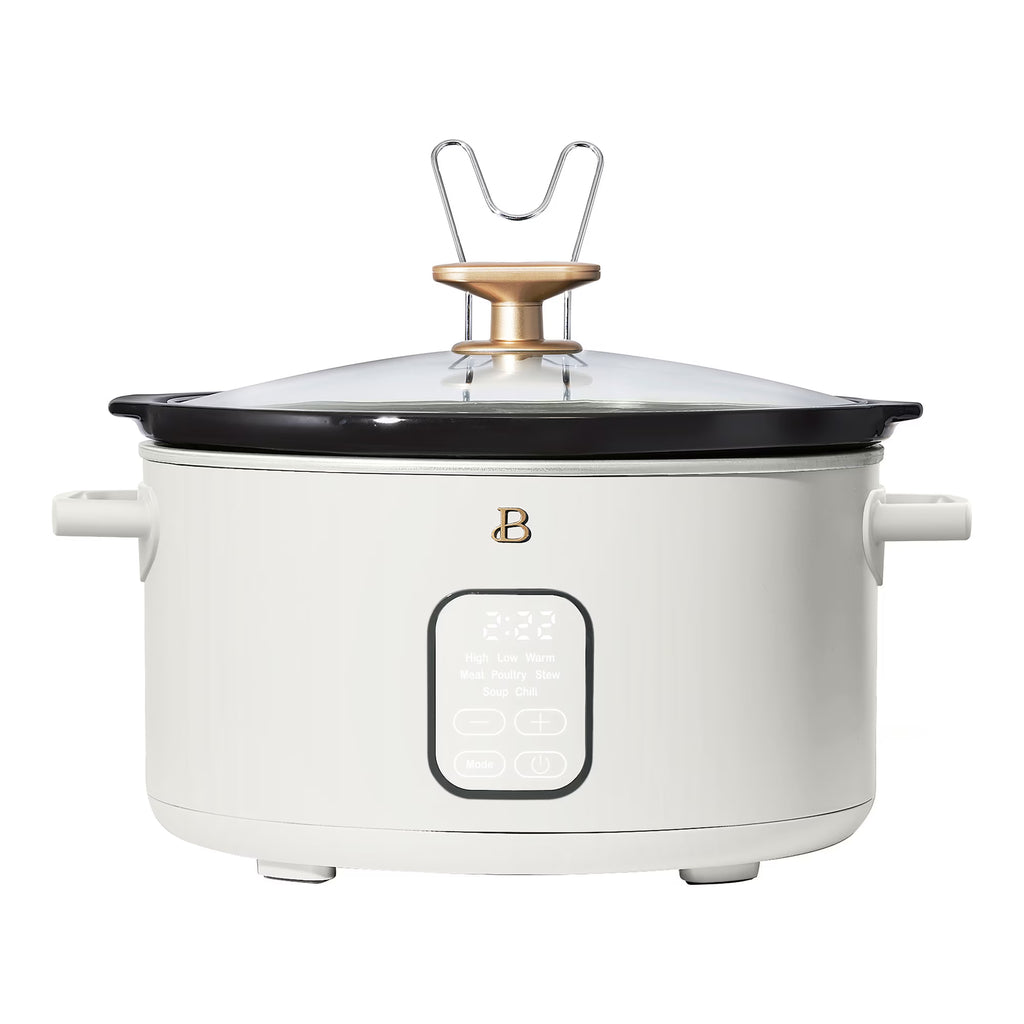 BEAUTIFUL by Drew Barrymore - 6QT Programmable Slow Cooker in White Icing
