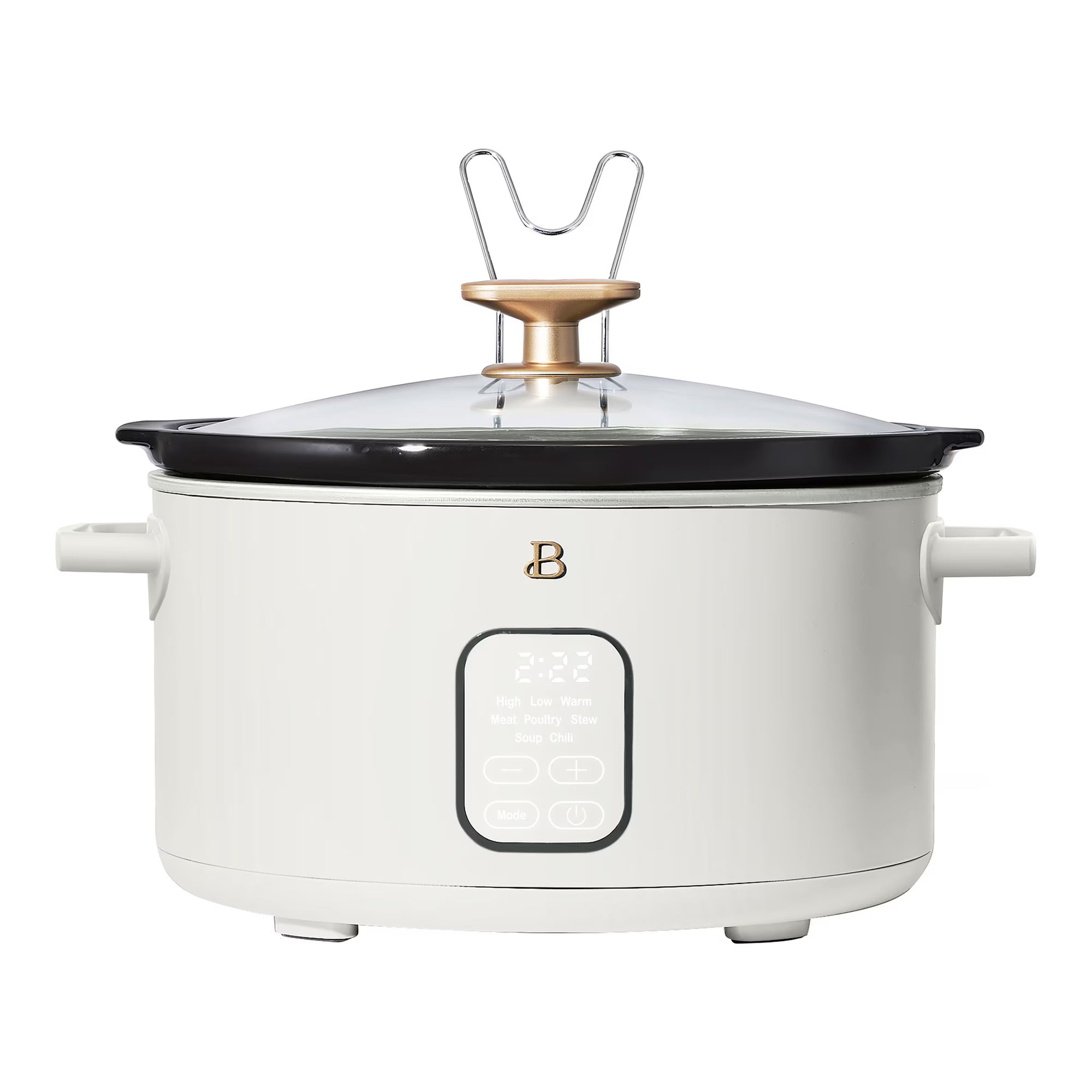 BEAUTIFUL by Drew Barrymore - 6QT Programmable Slow Cooker in White Icing