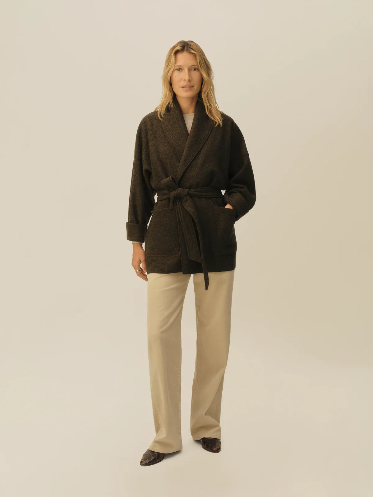 Buck Mason Marled Olive Felted Size Medium