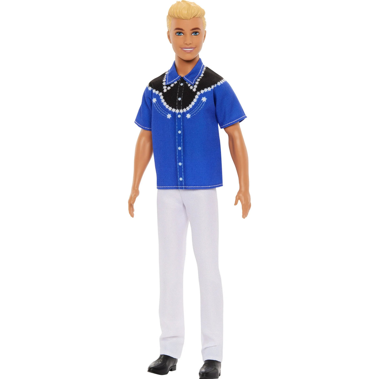 Barbie Fashionistas Ken Doll #226 Wearing a Removable Western Shirt, Pants & Boots, Blonde Fashion Doll, 65th Anniversary Collectible