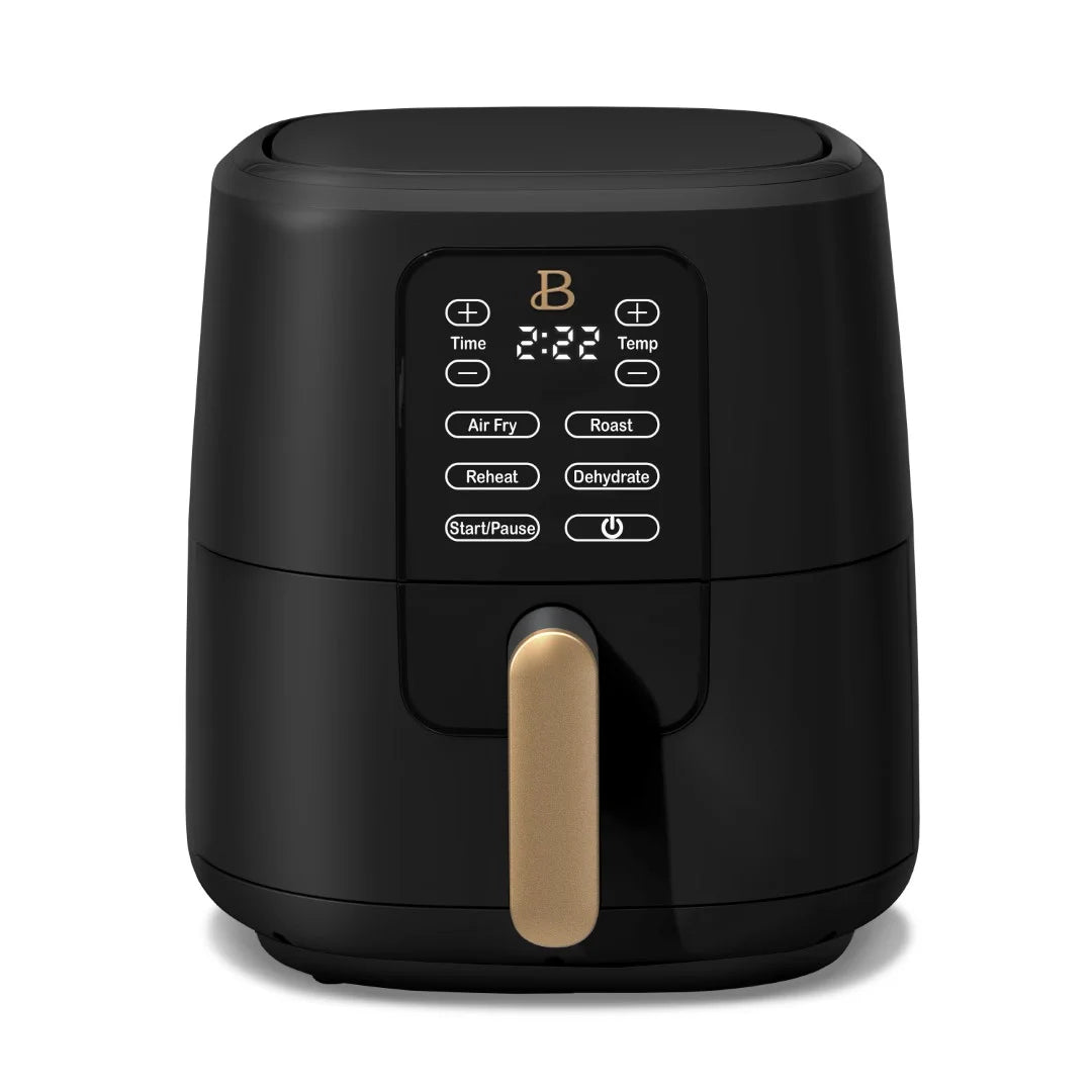 Beautiful Black 6 Qt Air Fryer with TurboCrisp Technology and Touch-Activated Display