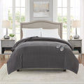 *Beautyrest Electric Micro Fleece Heated Blanket - Twin - Grey