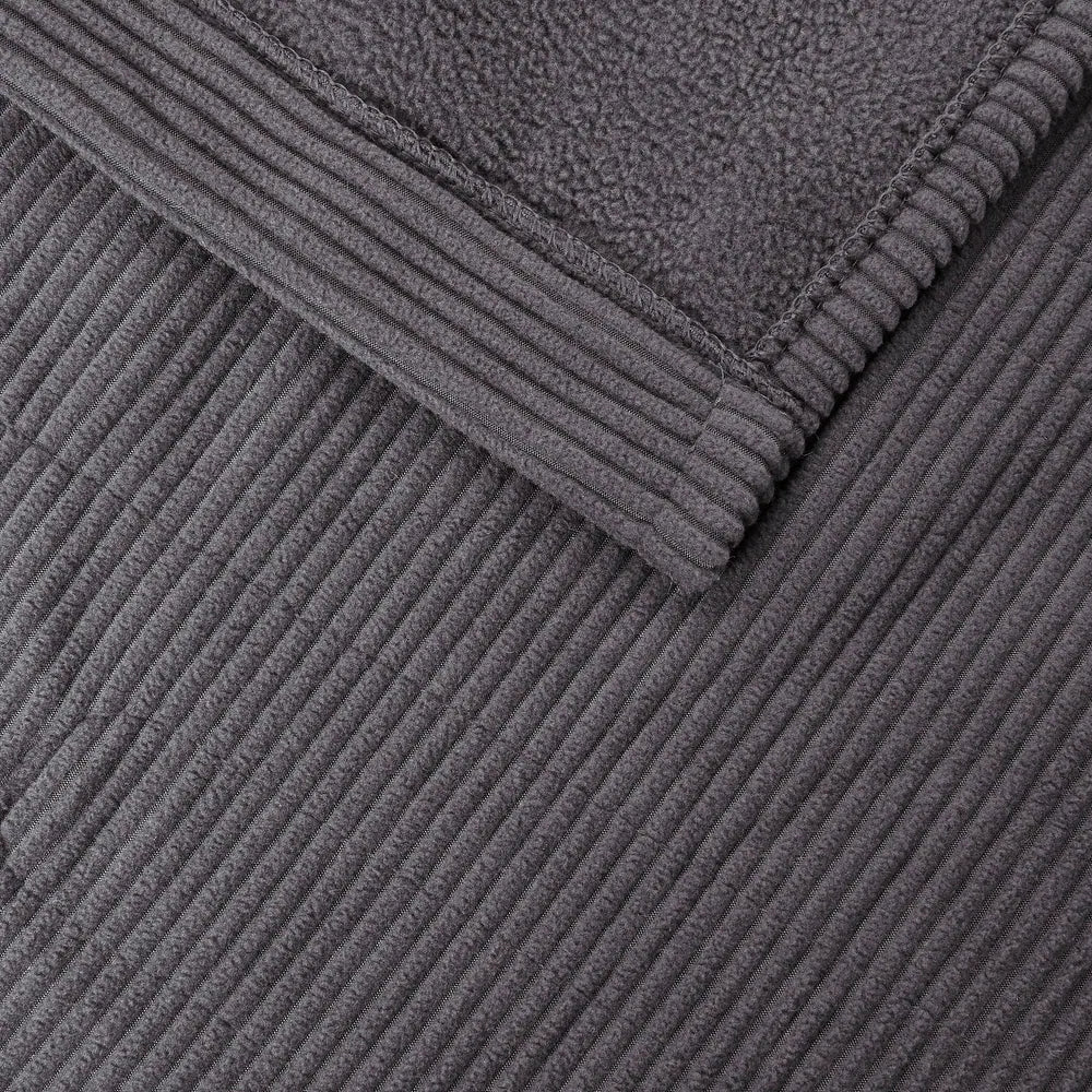 *Beautyrest Electric Micro Fleece Heated Blanket - Twin - Grey