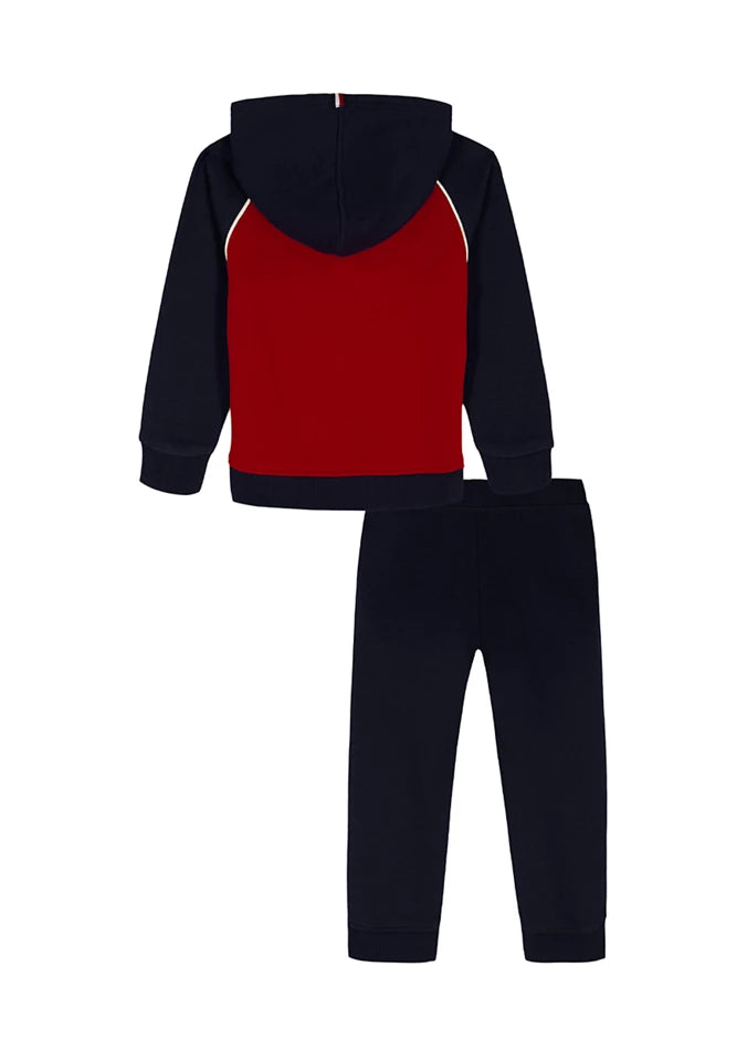 Tommy Hilfigure Boys 2-Piece Fleece Jogger Set - Red/Navy/White - Size 4