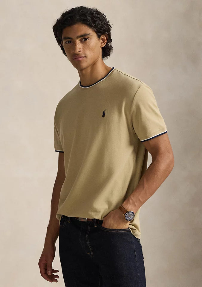 Polo Ralph Lauren Men's Classic Fit Stretch Mesh T-Shirt, Beige - XL