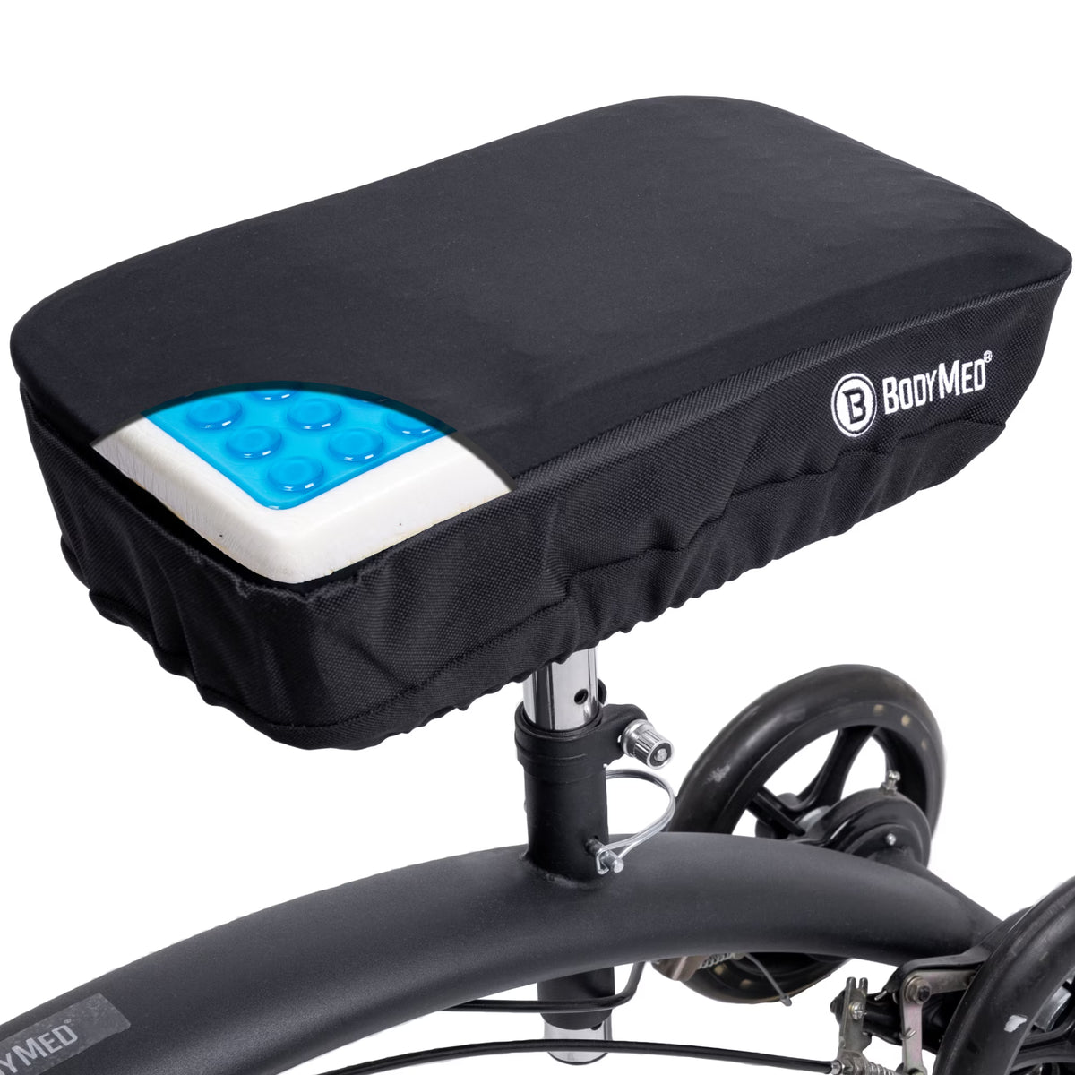 BodyMed Knee Walker Padded Gel Cover, One Size-Blk