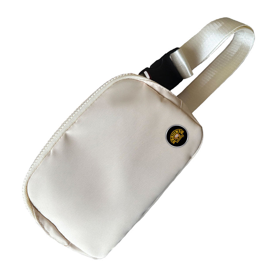 Bruins Centennial Logo White Belt Bag