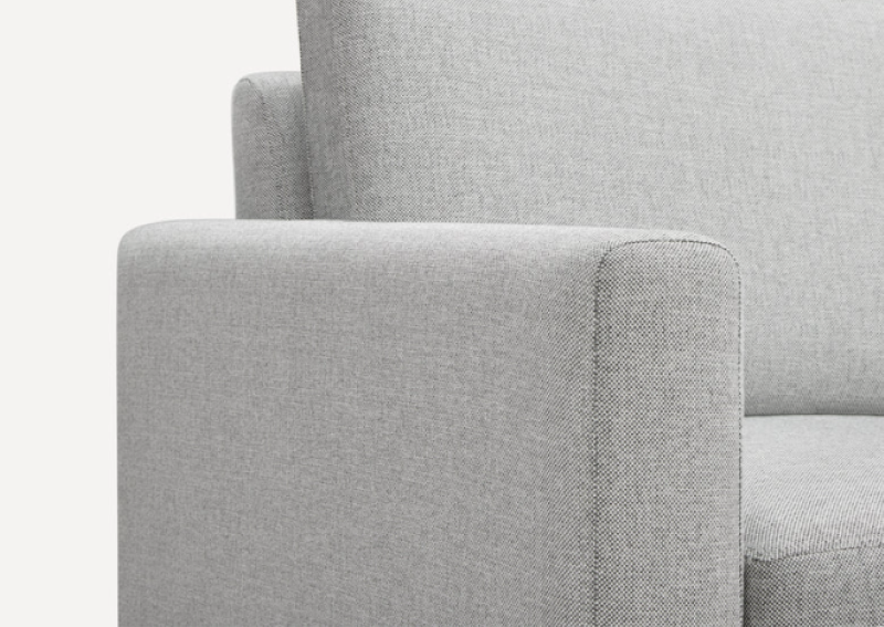 BURROW | Nomad Sofa | Block Style Arms Set in Crushed Gravel