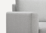 BURROW | Nomad Sofa | Block Style Arms Set in Crushed Gravel