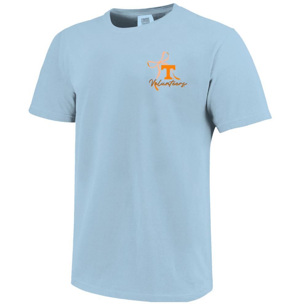 *Tennessee Women's Pennant Bow Stripes Comfort Colors Tee M
