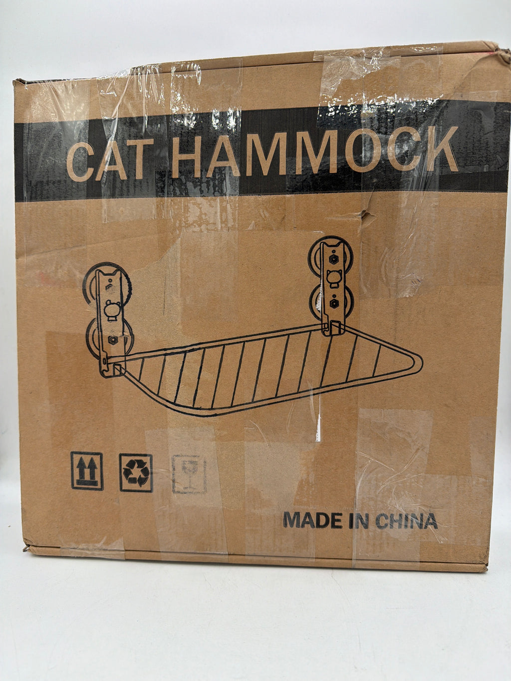 Cat Window Perch, Cordless Cat Hammock, Foldable Cats Window Bed for Large Cats with 4 Strong Suction Cups, Solid Metal Frame and Removable Cushion Bed Cover
