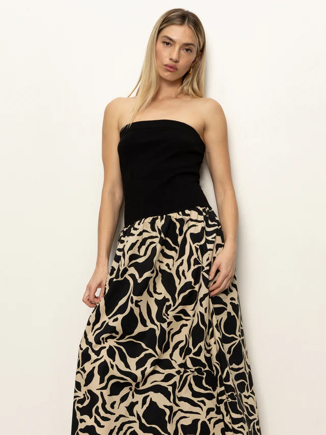 Meet Me At Sea Midi Dress Black Mirage Size XXL