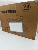 Simple Deluxe Velvet Hangers 50 Pack, Non-Slip Clothes Hangers with Shoulder Notches, 360° Swivel Hooks
