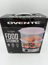 OVENTE 2-Tier Electric Food Steamer, 5 Quart Stainless Steel Stackable Steam Cooker with 400W Power