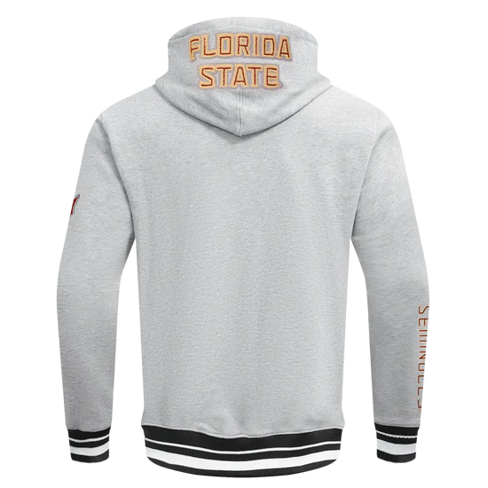 FLORIDA STATE UNIVERSITY CLASSIC MEN'S STACKED LOGO PULLOVER HOODIE-LG