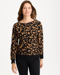 CHICO'S Abstract Bateau Dolman Sweater, Black - 0 (4/6-S)