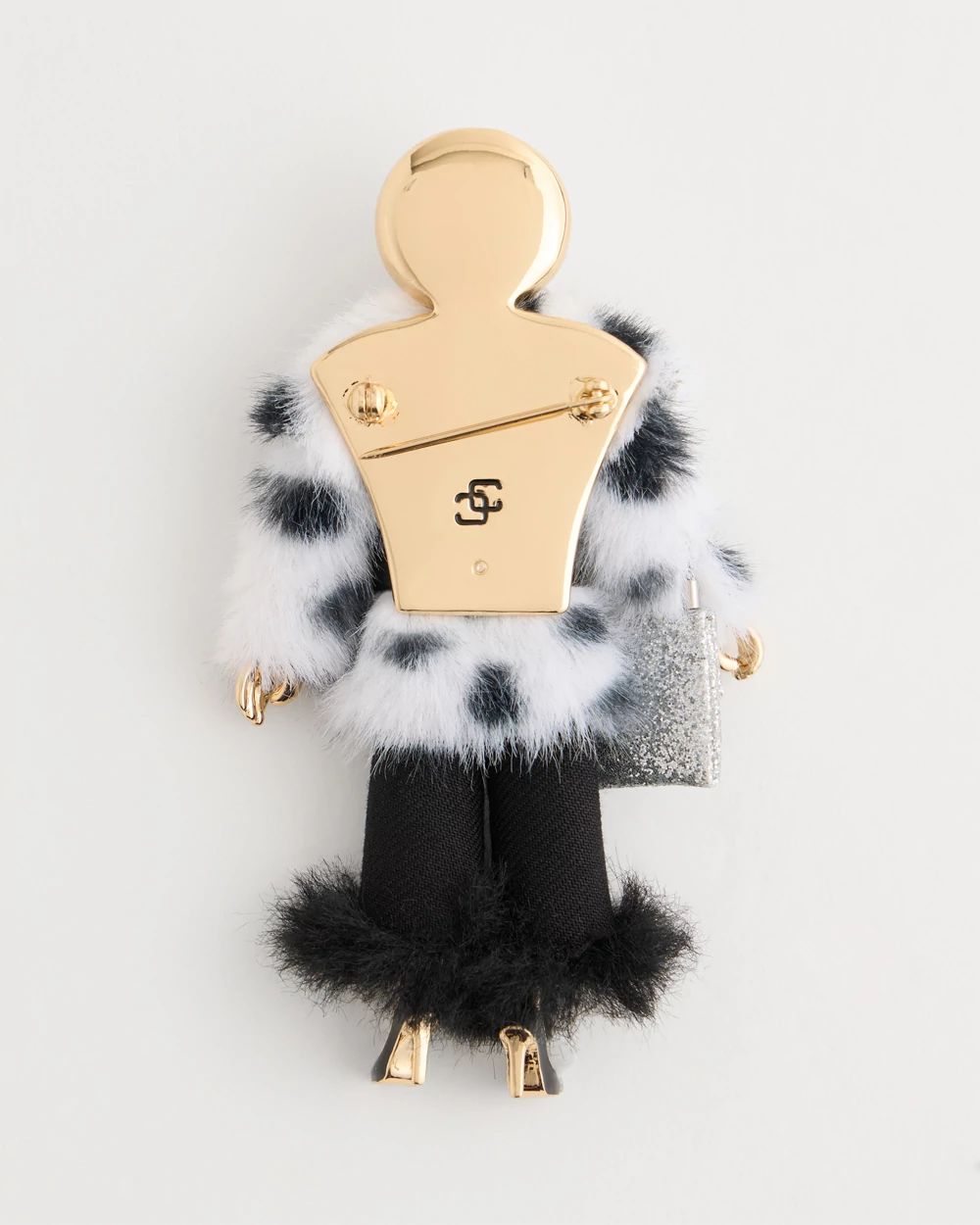*Chico's Winter Lady Brooch, Neutral