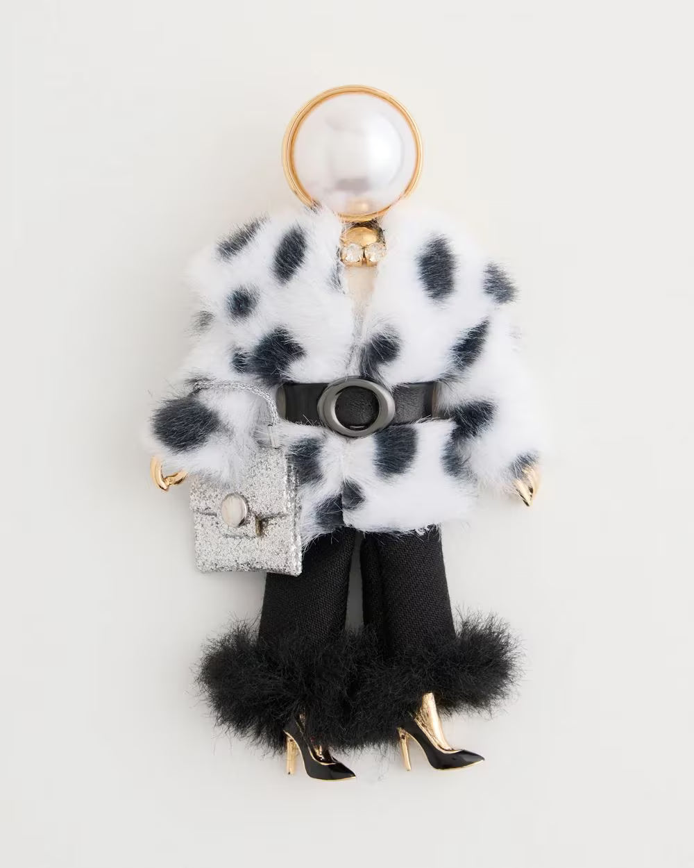 *Chico's Winter Lady Brooch, Neutral