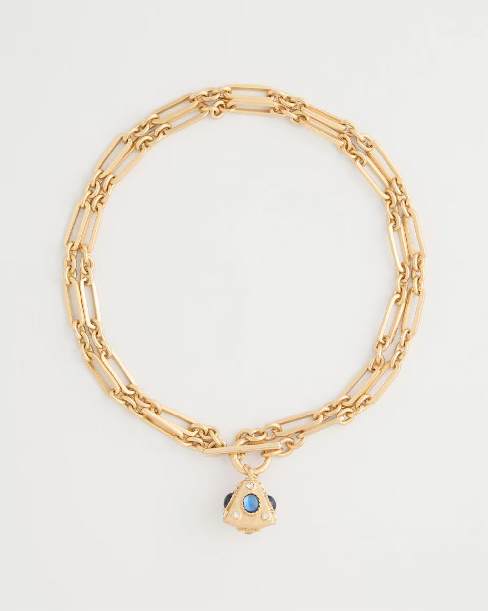 *Convertible Gem Pendant Necklace, Gold