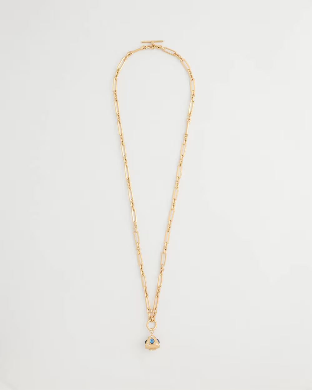 *Convertible Gem Pendant Necklace, Gold
