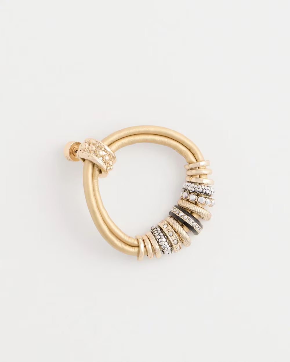 *Charm Golden Cord Earrings, Gold