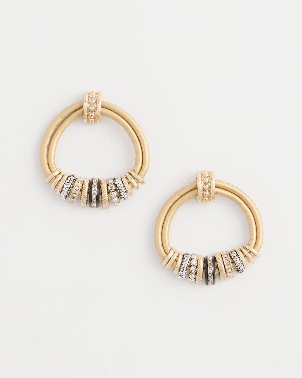 *Charm Golden Cord Earrings, Gold