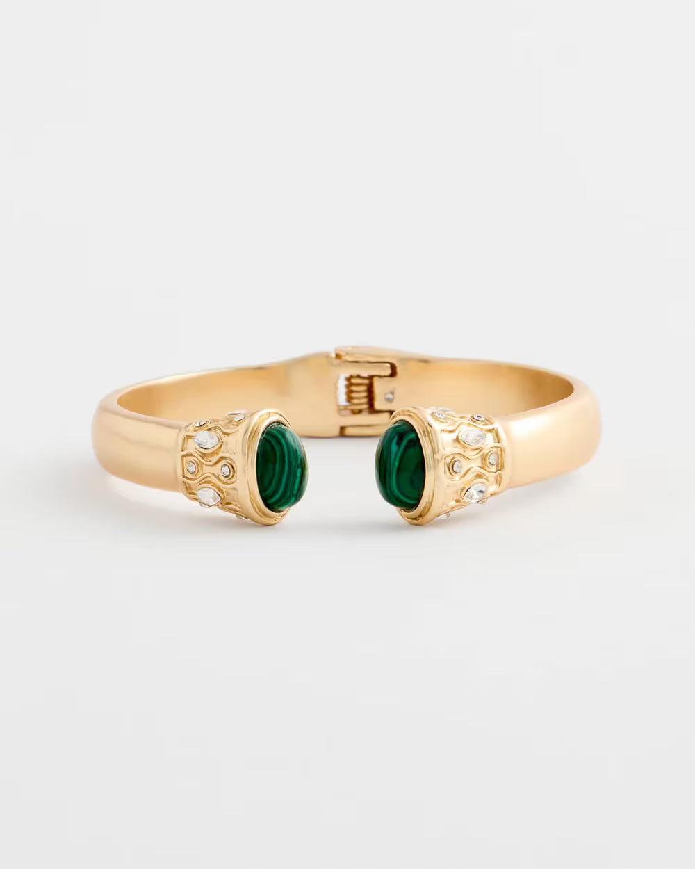 *Chico's Glam Green Hinge Cuff Bracelet, Green