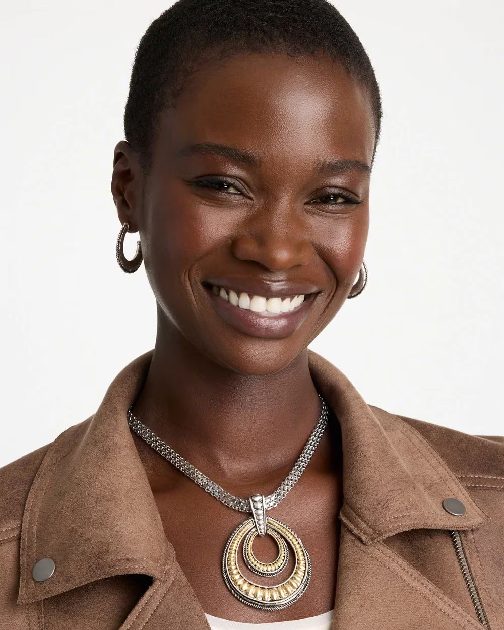 *Chico's Mixed Metal Pendant Necklace