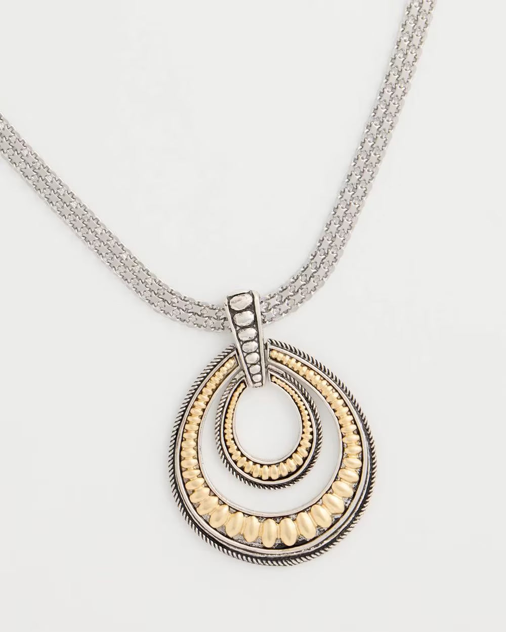 *Chico's Mixed Metal Pendant Necklace