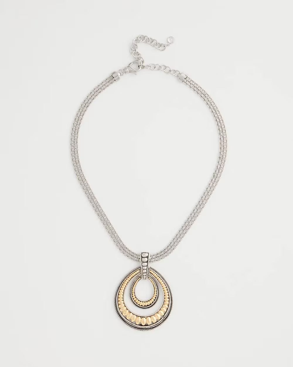 *Chico's Mixed Metal Pendant Necklace