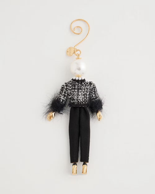 *Chic Chico's Lady Ornament, Black/Gold