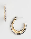 *Chico's Mixed Metal Hoops