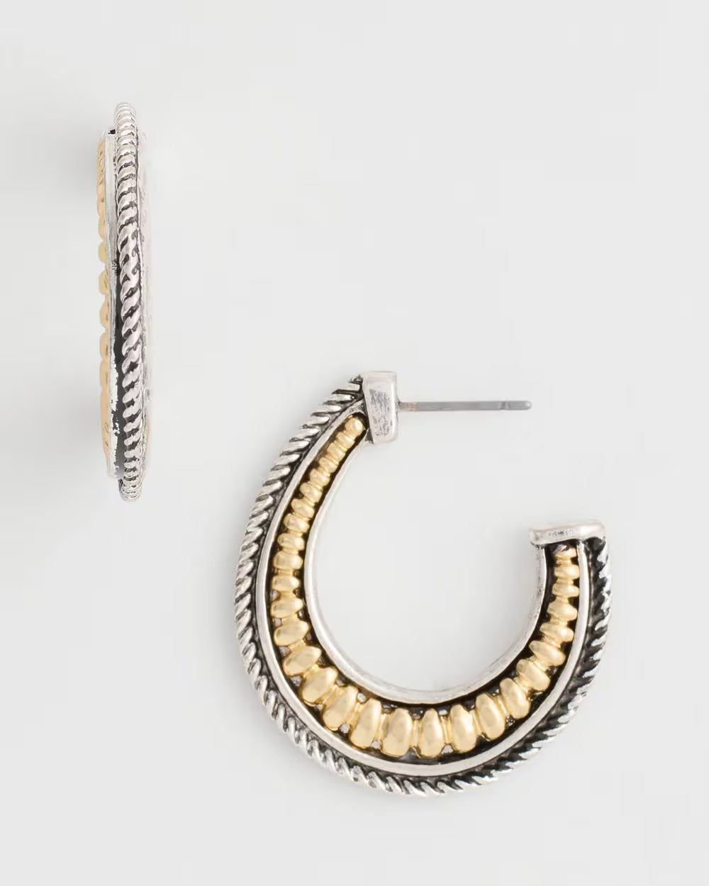 *Chico's Mixed Metal Hoops