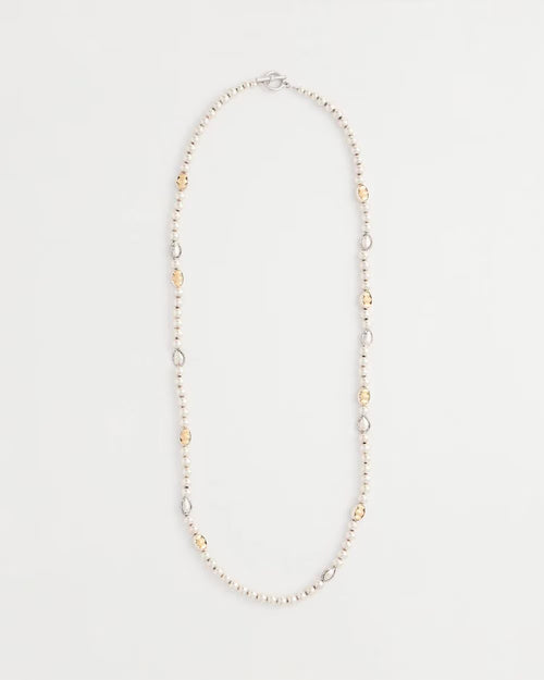 *Chico's Mixed Metal Long Single Strand Necklace