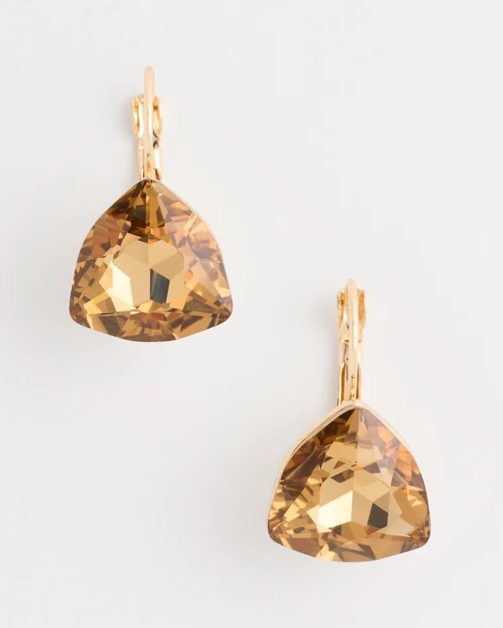 *Chico's Amber Gem Faceted Drop Earrings, Neutral