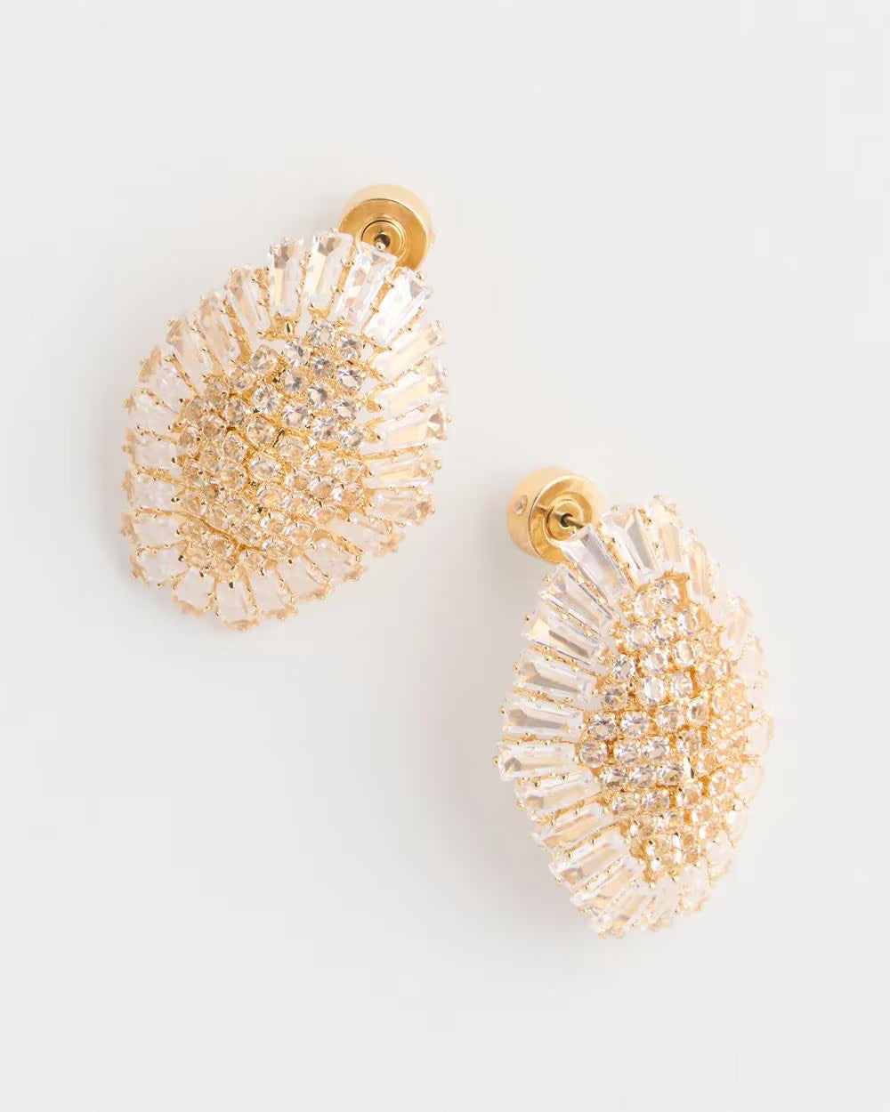 *Chico's Crystal Pave Stud Earrings, Gold