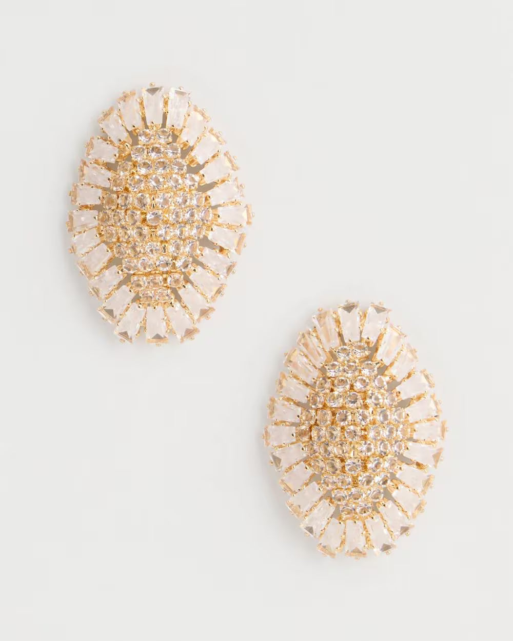 *Chico's Crystal Pave Stud Earrings, Gold
