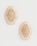 *Chico's Crystal Pave Stud Earrings, Gold