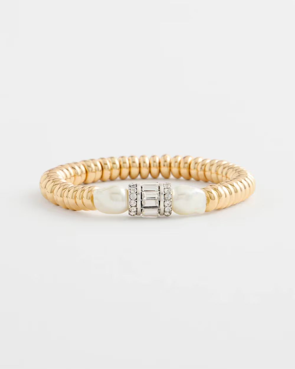 *Chico's Golden Beaded Shimmer Stretch Bracelet