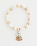 *Chico's Faux Pearl Tassel Stretch Bracelet